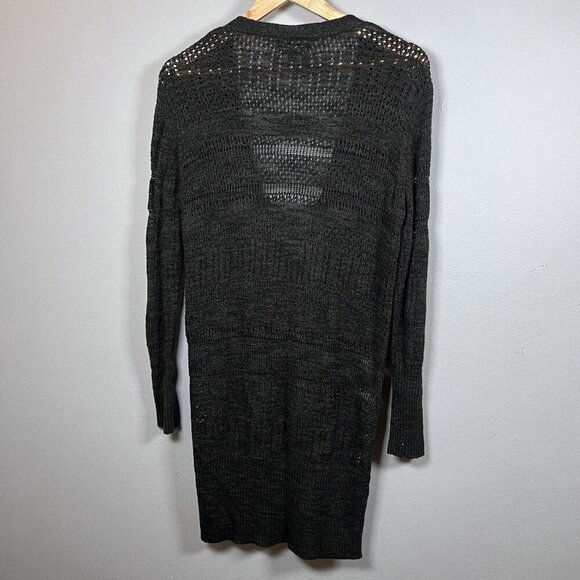 Banana Republic Cardigan Black Lace Stitch Button Front Women's Size M - Picture 5 of 10